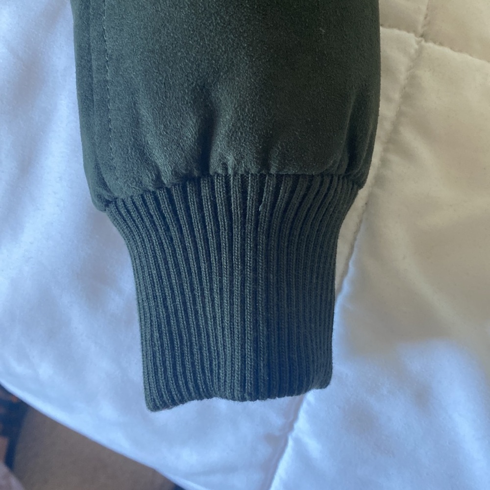 Unif Green Aviator Style Jacket, Size Small - image 5